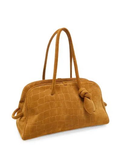 Pre-owned Jacquemus Le Turismo Croc-embossed Handbag In Neutral