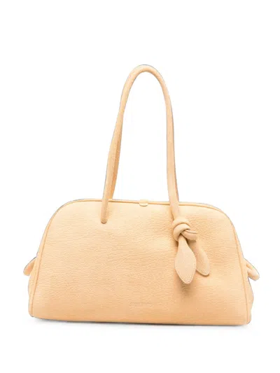 Jacquemus Le Turismo Knotted-handle Tote Bag In Yellow