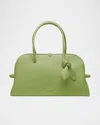 Jacquemus Zipper Opening And Closing Bowling Bag In Green