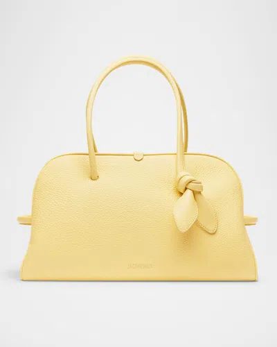 Jacquemus Le Turismo Leather Shoulder Bag In Yellow