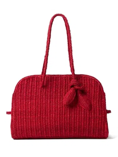 JACQUEMUS LE TURISMO RAFIA WOMAN RED