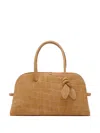 Jacquemus 'le Turismo' Beige Handbag With Crocodile Effect And Logo Embossed On The Front