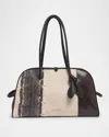 Jacquemus Le Turismo Snakeskin Top Handle Bowling Bag In Multi