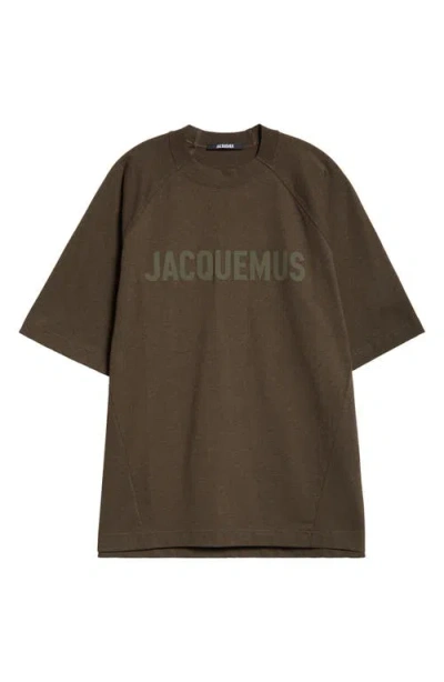 Jacquemus Le Typo Cotton Logo Graphic T-shirt In Multi-brown