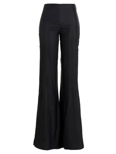 Jacquemus Flared Leg High Waist Trousers In Black