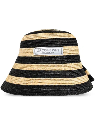 Jacquemus Le Vela Bucket Hat In Neutrals