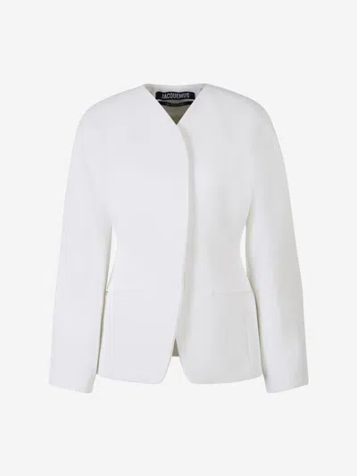 Jacquemus Sculptured Blazer In White