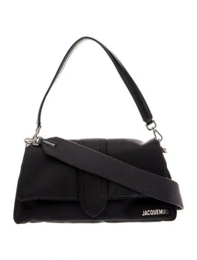 Pre-owned Jacquemus Leather Acquemus Le Bambimou Nylon Petit In Black