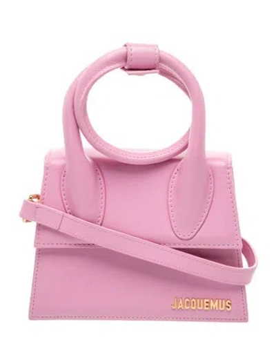 Pre-owned Jacquemus Leather Acquemus Le Chiquito Noeud Bag Mini In Pink
