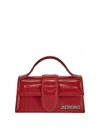 Jacquemus Le Bambino Leather Shoulder Bag In Red