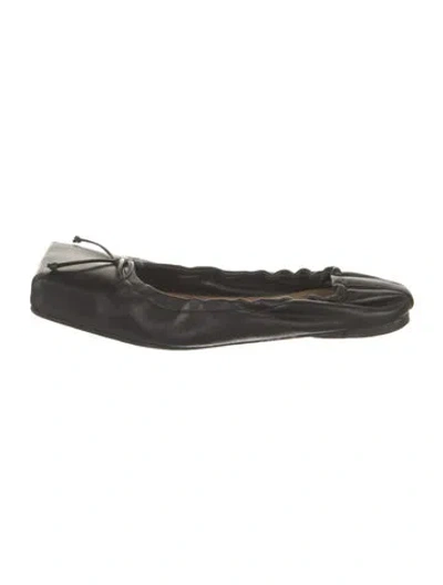 Pre-owned Jacquemus Leather Ballet Flats In Black