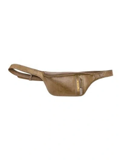 Pre-owned Jacquemus Leather Belt Bag In Neutrals