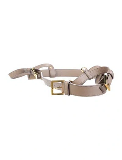 Pre-owned Jacquemus Leather Belt In Neutral
