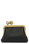Jacquemus Le Berlingot Black Crossbody Bag With Removable Strap In Leather For Women In Black