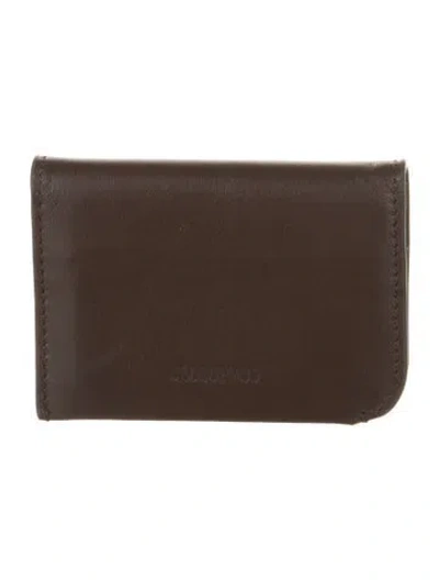 Pre-owned Jacquemus Leather Bifold Wallet In Brown