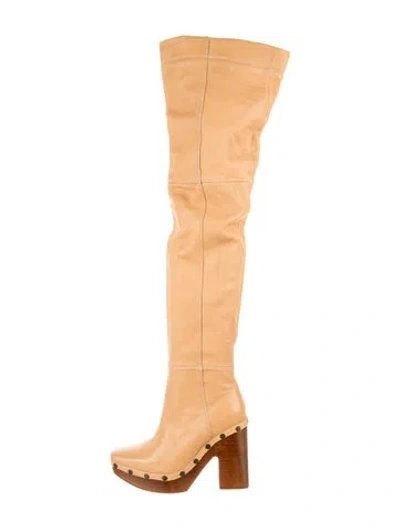 Pre-owned Jacquemus Leather Boots In Neutral
