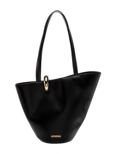 Pre-owned Jacquemus Leather Bucket Bag In Black