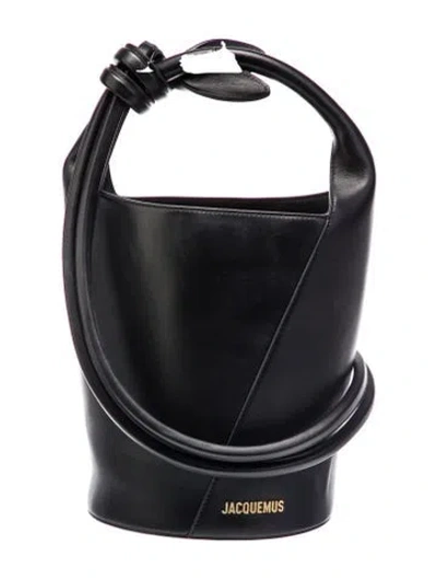 Pre-owned Jacquemus Leather Bucket Bag In Blue