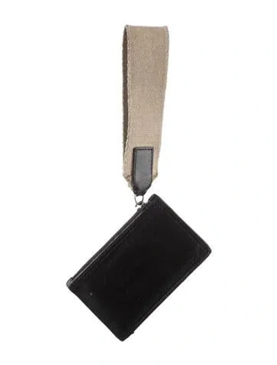 Pre-owned Jacquemus Leather Card Holder In Black