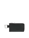 Jacquemus The Cuerda Zipped Leather Cardholder In Black