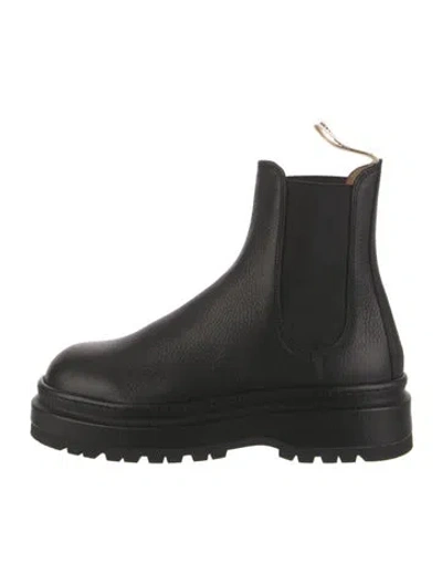 Pre-owned Jacquemus Leather Chelsea Boots In Black