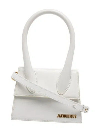 Pre-owned Jacquemus Leather Chiquito Mini In White