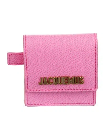 Pre-owned Jacquemus Leather Compact Wallet In Pink