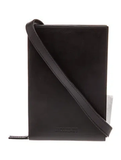 Pre-owned Jacquemus Leather Crossbody Bag In Black