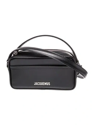 Pre-owned Jacquemus Leather Crossbody Bag In Black