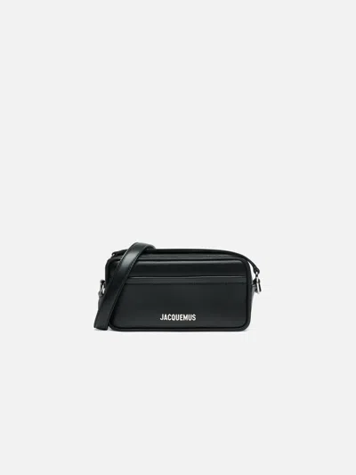 Jacquemus Leather Crossbody Bag In Black