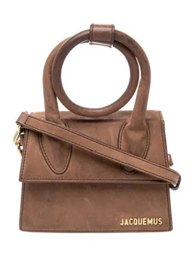 Pre-owned Jacquemus Leather Crossbody Bag In Brown