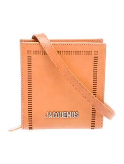 Pre-owned Jacquemus Leather Crossbody Bag In Brown