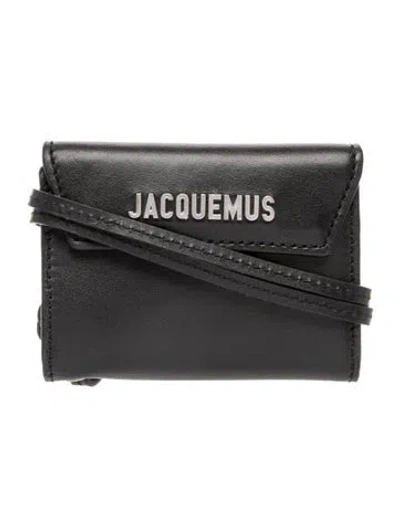 Pre-owned Jacquemus Leather Crossbody Bag In Gray