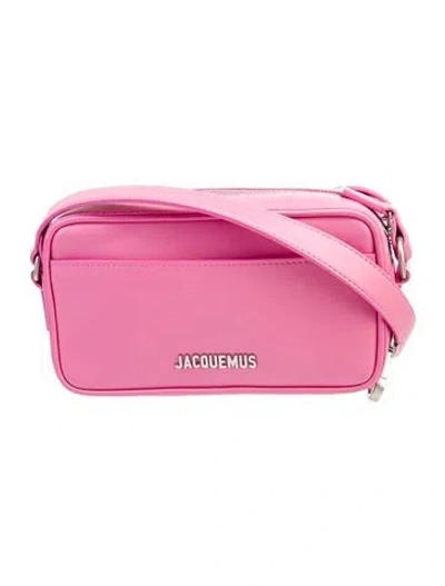 Pre-owned Jacquemus Leather Crossbody Bag In Pink