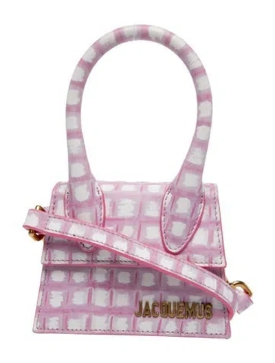 Pre-owned Jacquemus Leather Crossbody Bag In Purple