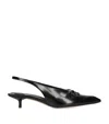 Jacquemus Cubisto Bow-detailed Leather Slingback Pumps In Black