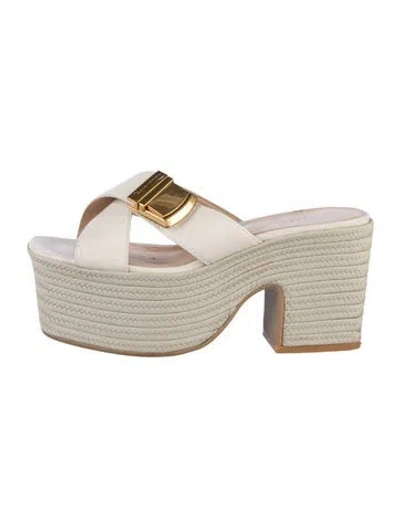 Pre-owned Jacquemus Leather Espadrilles In Neutral