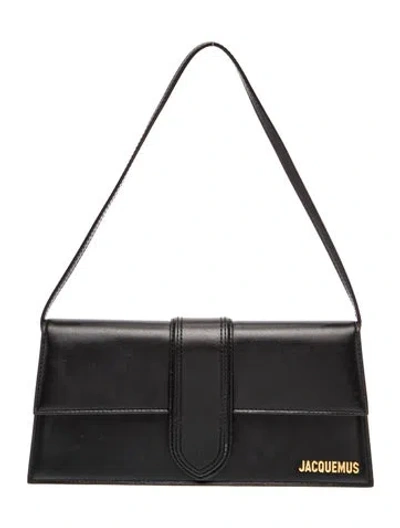 Pre-owned Jacquemus Leather Evening Bag In Black