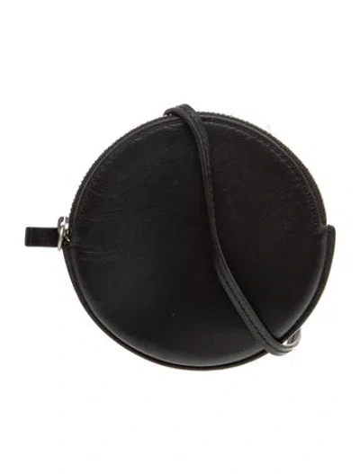 Pre-owned Jacquemus Leather Evening Bag In Black