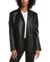 Jacquemus Leather Jacket In Black