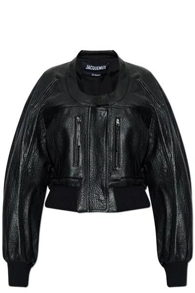 JACQUEMUS JACQUEMUS LEATHER JACKET TORE
