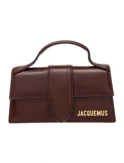 Pre-owned Jacquemus Leather  Le Bambino Mini In Brown