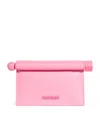 Jacquemus Leather La Petite Pochette Clutch Bag In Pink