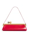 Jacquemus Leather La Pochette Salon Clutch Bag In Red