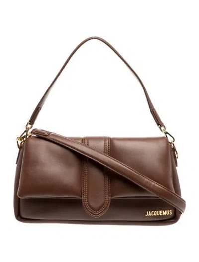 Pre-owned Jacquemus Leather Le Bambimou Medium In Brown