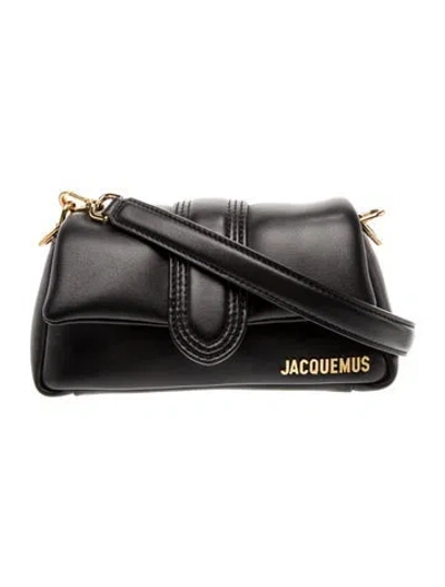 Pre-owned Jacquemus Leather Le Bambimou Petit In Black