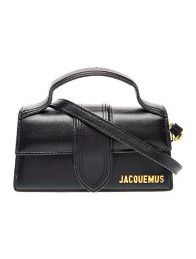 Pre-owned Jacquemus Leather Le Bambino In Black