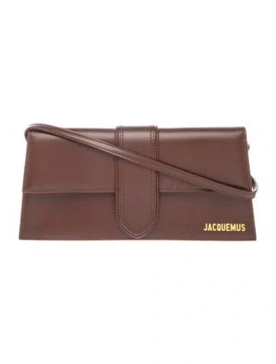 Pre-owned Jacquemus Leather Le Bambino Long In Brown