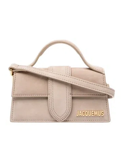 Pre-owned Jacquemus Leather Le Bambino Long In Neutral