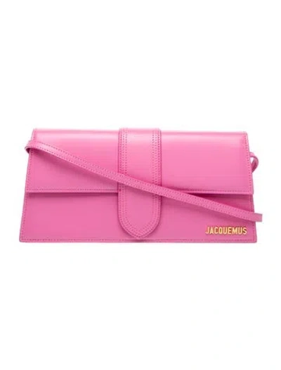 Pre-owned Jacquemus Leather Le Bambino Long In Pink